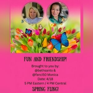 Fun & Friendship SAVE THE DATE Spring Fling Live 4/18! 🌷